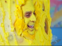 Spongebob and Santa live action having blowjob session